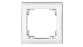 Deco Ramka Uniwersalna Pojedyncza Z Tworzywa Deco Soft Biały Drso-1