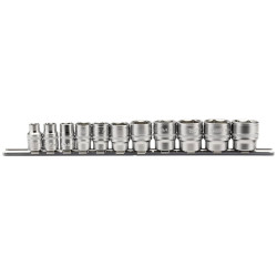 Draper Expert 16493 3/8" Sq. Dr. Imperial Socket Set on Metal Rail (11 Piece)