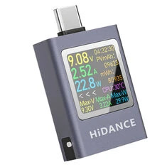ATORCH HDC-085C Tester USB Type-C Wyświetlacz LED Woltomierz Amperomierz Miernik Napięcia Prądu Stałego Tester Ładowania Power B