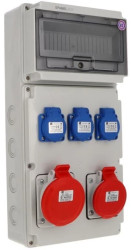 Rozdzielnica 1x5x32A 1x5x16A 3x3x16A INA=32A IP54 SB-108705-S0140-54