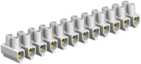 Lustre terminal, 12 pole, 16-25 mm², clamping points: 12, white, screw connection, 101 A, 2056577