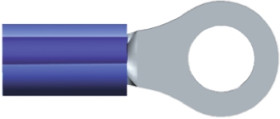 Zacisk oczkowy rozmiar przewodu 2.6mm² Ø , M6 (1/4) izolowany średnica wew 0.265cal Niebieski TE Connectivity