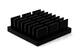 Radiator 19 x 19 x 6mm Kwadrat Uniwersalny Alu