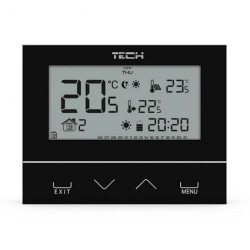 TECH ST-292 V2 - Regulator pokojowy bezprzewodowy dwustanowy kolor czarny
