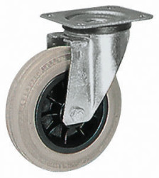 Koło samonastawne średnica kabla 80mm Płyta LAG 55kg wysokość całkowita 106mm