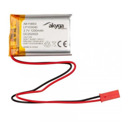 Akumulator Li-Po 3,7V 1200mAh PCM JST 2.54 2-Pin 150mm AKY0663 LP103040