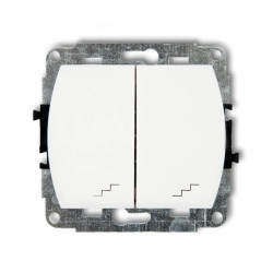 TREND Łącznik podwójny schodowy biały WP-33