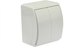 Łącznik Podwójny Świecznikowy Natynkowy Ip44 Biały Koala 152-01 61.311