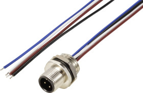 TRU COMPONENTS TC-12833040 Wbudowane złącze czujnika/aktuatora, piny: 4, 0.5 m, 1 szt.