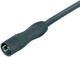 Sensor actuator cable, cable plug, straight to open end, 8 pole, 2 m, PUR, black, 2 A, 77 6405 0000 50008-0200