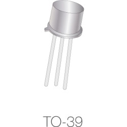 Bipolar junction transistor, NPN, 1 A, 250 V, THT, TO-39, 2N3440-T