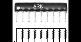 4K7 Ohm 8 resistor network common rail 9 pin - Eurohm