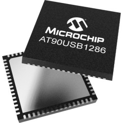 AVR microcontroller, 8 bit, 16 MHz, VFQFN-64, AT90USB1286-MU