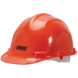 Draper 08910 EN397 Impact Tested Safety Helmet Orange - 08910