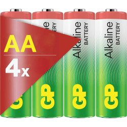GP GPALK15A756C4 AA Batteries 1.5V 4 pieces Non-Rechargeable Alkaline