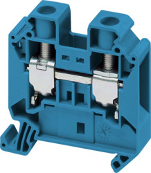 Terminal block, 2 pole, 1.5-16 mm², clamping points: 2, blue, screw connection, 76 A, NSYTRV162BL