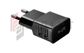 Ładowarka sieciowa M-LIFE 2xUSB 2000 mA