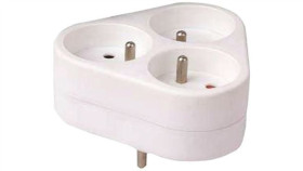Rozgałęźnik Wtyczkowy 3-Drożny, 6 A, 16 A