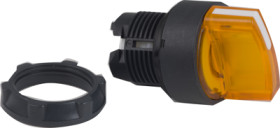 Toggle switch, illuminable, latching, waistband round, black, front ring black, 3 x 45°, mounting Ø 22 mm, ZB5AK1253