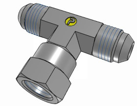 Złączka hydrauliczna, Złacze A: UNF 9/16-18 męskie, Złacze B: UNF 9/16-18 żeńskie