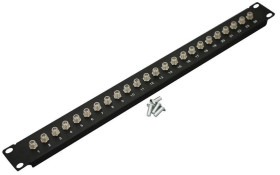 Patch panel 19cali 1U 24x F wyposażony CL-19-1U-24F