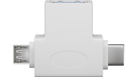 Trójnik Usb-A Na Usb 2.0 Micro-B, Usb A 2.0, Biały - Wersja Kolorystyczna Biały