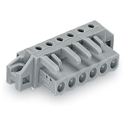 WAGO 232-234/031-000 Female MCS-MIDI 4P 5mm Flanged Panel Angled Pins