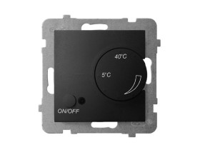 ARIA Regulator temperatury z czujnikiem napowietrznym czarny metalik RTP-1UN/m/33 OSPEL