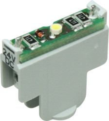 LED element, white, 24 V AC/DC, faston plug 2.8 x 0.8 mm, 5.05.511.747/1200