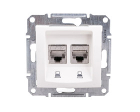 Sedna Gniazdo komputerowe podwójne RJ45 kat.6 STP SDN5000123