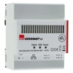 Router ze zintegrowanym serwerem WWW i kontrolerem aplikacji ROUTER2-DALI-SYS-BACnet-REG 93355