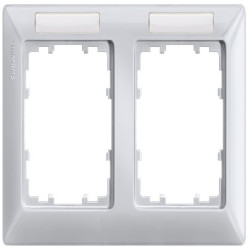 Mocowanie elektroinstalacyjne, kolor Aluminium, 2-krotna, Termoplastyczny, Siemens