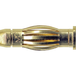 St&#xE4;ubli 221054 SA404 edge connector plug straight 4mm brass pin 1 piece