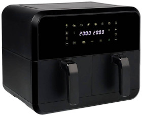 Princess Frytkownica podwójna 8 l 2400 W z wyświetlaczem czarny