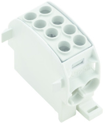 Potential distribution terminal, screw connection, 1 pole, 202 A, light gray, 1561680000