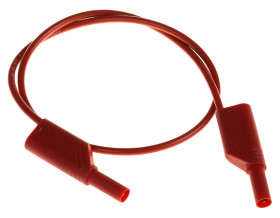 934068101, PVC, 16A, 1000V ac/dc, kolor: Czerwony, dł. 500mm, CAT II 1000V, -15→ +70 °C., Hirschmann Test &