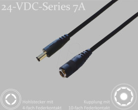 075914-4000 Adapter cable, 4000 mm, DC connector to DC coupling