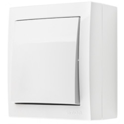 Łącznik pojedynczy SIMON Aquaclick natynkowy bryzgoszczelny IP44 biały 10AX Kontakt Simon ACW1/11