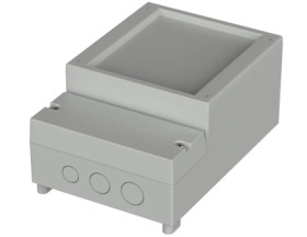 ABS/PC enclosure, (L x W x H) 131 x 186 x 82.5 mm, light gray (RAL 7035), IP65, 41131609