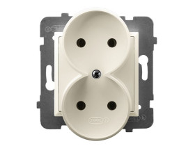 ARIA Gniazdo podwójne moduł bez ramki ecru GP-2UR/m/27 OSPEL