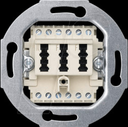 465226 Telecommunications connection socket - TAE 3-gang, 2x6/6 NF/F, w
