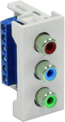 Gniazdo AUDIO VIDEO 22,5x45mm FU/FA-2420-3RCA-AV