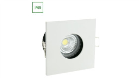 Fiale Iv Gu10 Oczko Gu10 250V Ip65 83X83x51mm Biały Kwadrat.