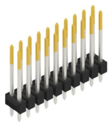 Pin header, 20 pole, pitch 2.54 mm, straight, black, 10055479