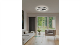 Lampa Wisząca Lavaya, Geometryczny Czarny Kształt Na Łańcuszku K-4036 Kaja...