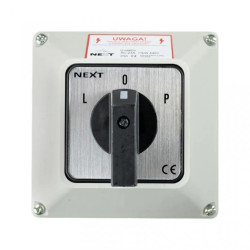 Łącznik krzywkowy do zmiany kierunku obrotów silnika 3-fazowego 25A hermetyczna obudowa IP65 ŁK25-LP-OB2