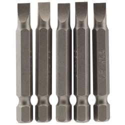 Draper 64272 5.5mm 1/4&quot; Hex Plain Slot Insert Bit 50mm Long x 5