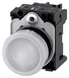 Lampka sygnalizacyjna kompletna 22mm biała LED 230V AC metal przył śrubowe SIRIUS ACT 3SU1156-6AA60-1AA0