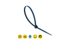 Nylonowa Opaska Detekcyjna Dcct 3,6X200mm (Niebieska), Opak. 100 Szt.