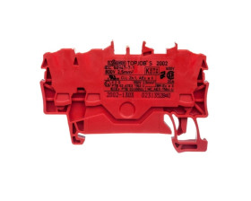 Złączka szynowa 3-przewodowa 2,5mm2 czerwona TOPJOBS 2002-1303